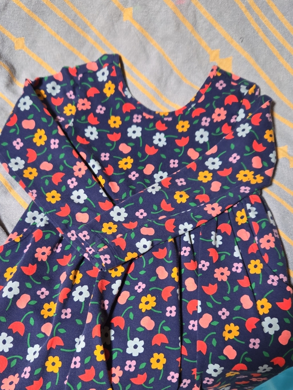 Hanna Andersson | Navy Floral Long-Sleeve Cotton Dress